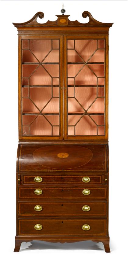 Georgian mahogany inlaid secretary 4dcbb