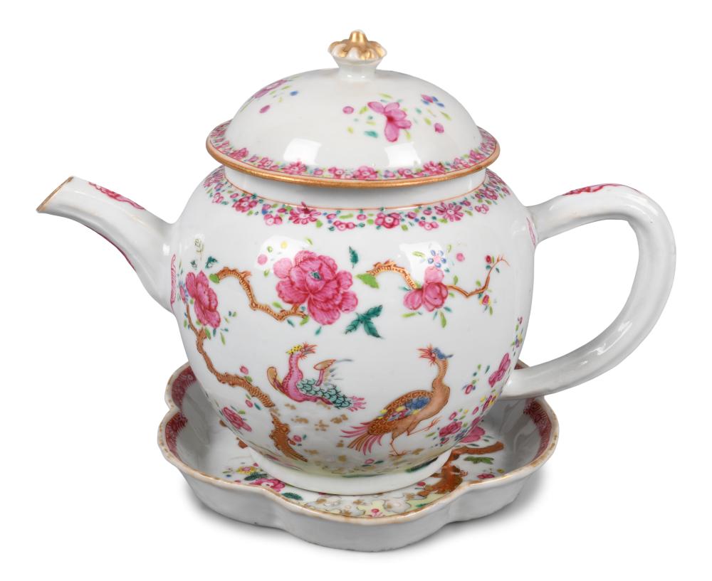 CHINESE EXPORT FAMILLE ROSE TEAPOT