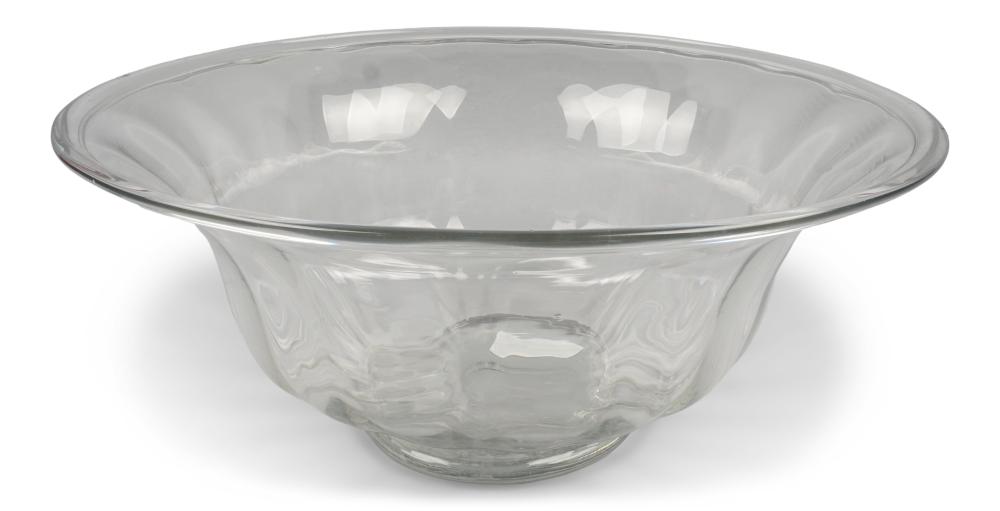 AMERICAN HAND BLOW GLASS BOWL,