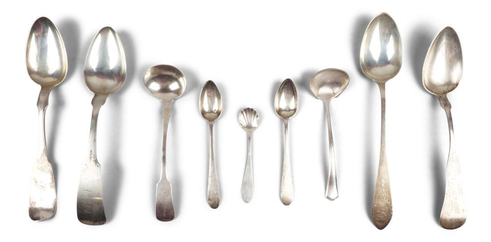 GROUP OF AMERICAN COIN SILVER SPOONS  309f7e