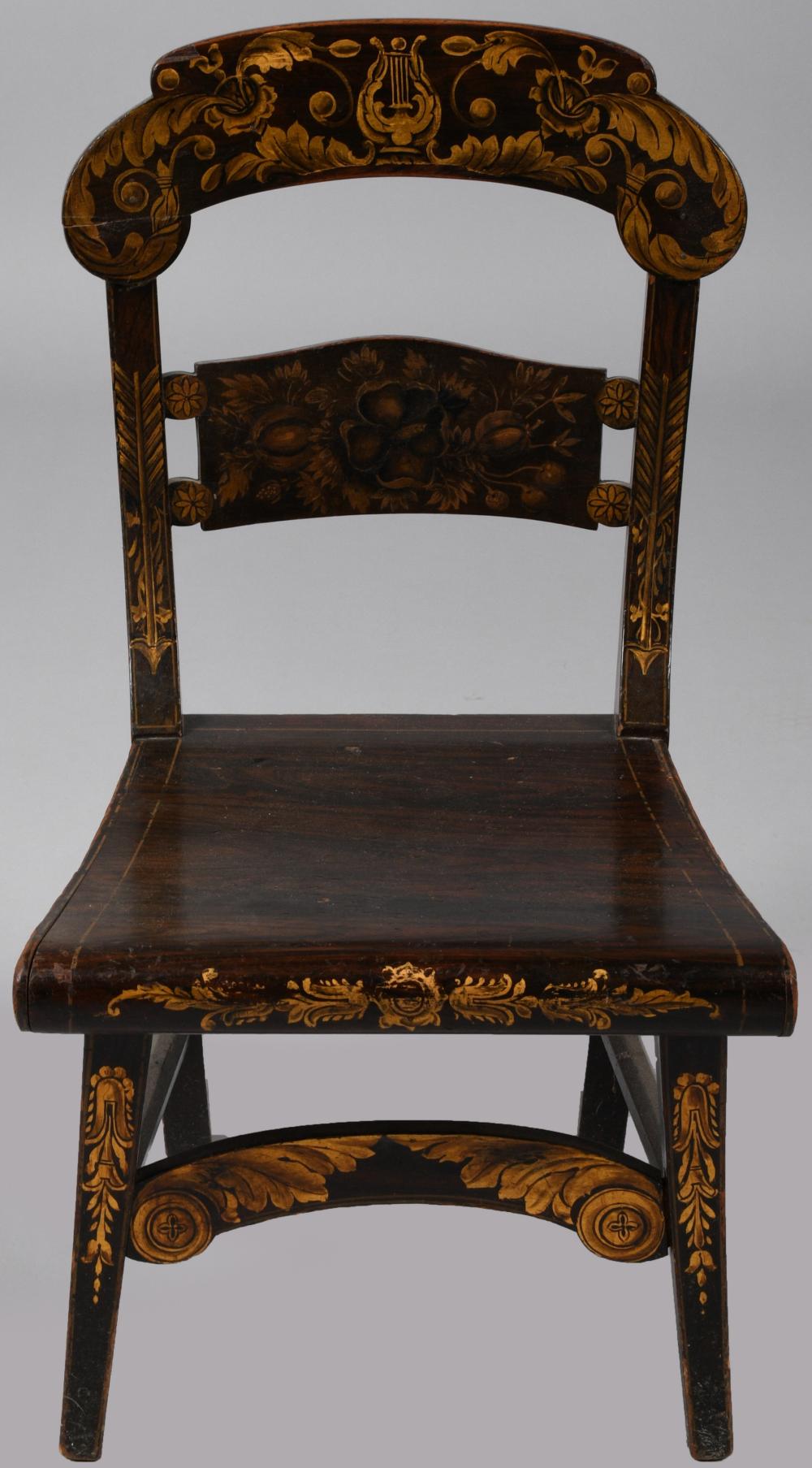 NEW YORK CLASSICAL STYLE GILT-STENCILED