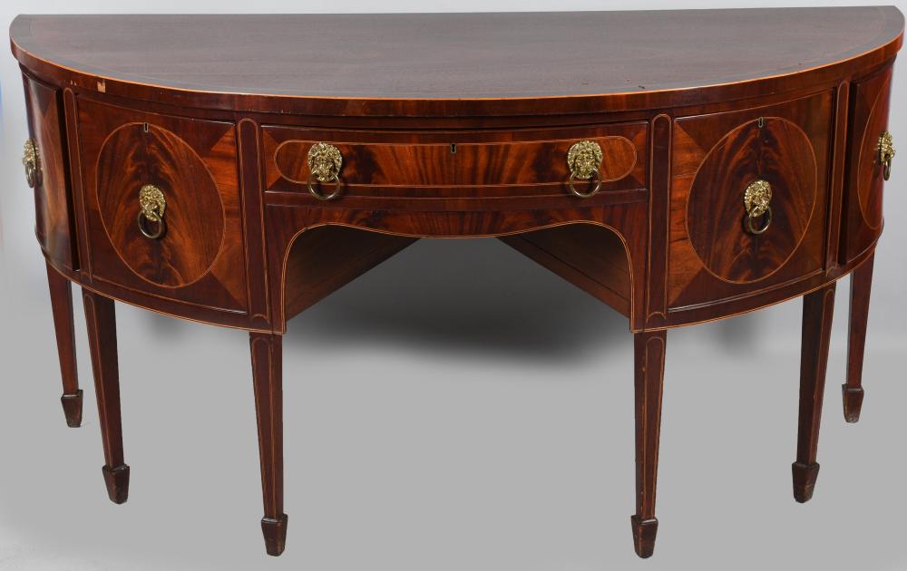 AMERICAN OR ENGLISH MAHOGANY SIDEBOARD  309f9e