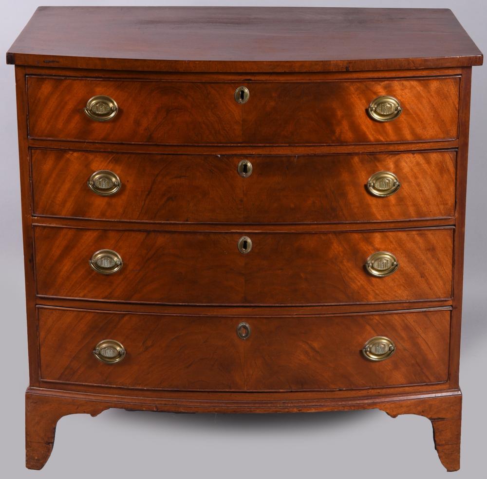 FEDERAL MAHOGANY BOWFRONT CHEST