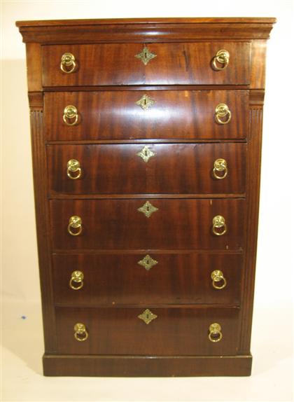 Regency brass mounted tall chest