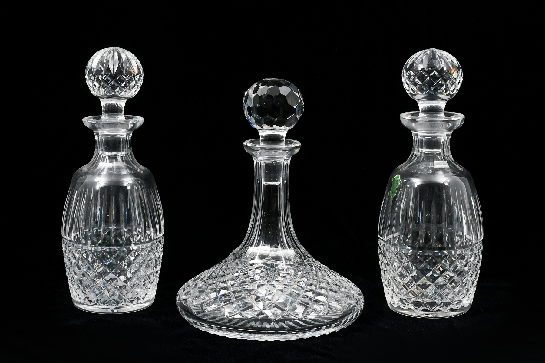 3 PC. WATERFORD CRYSTAL DECANTER