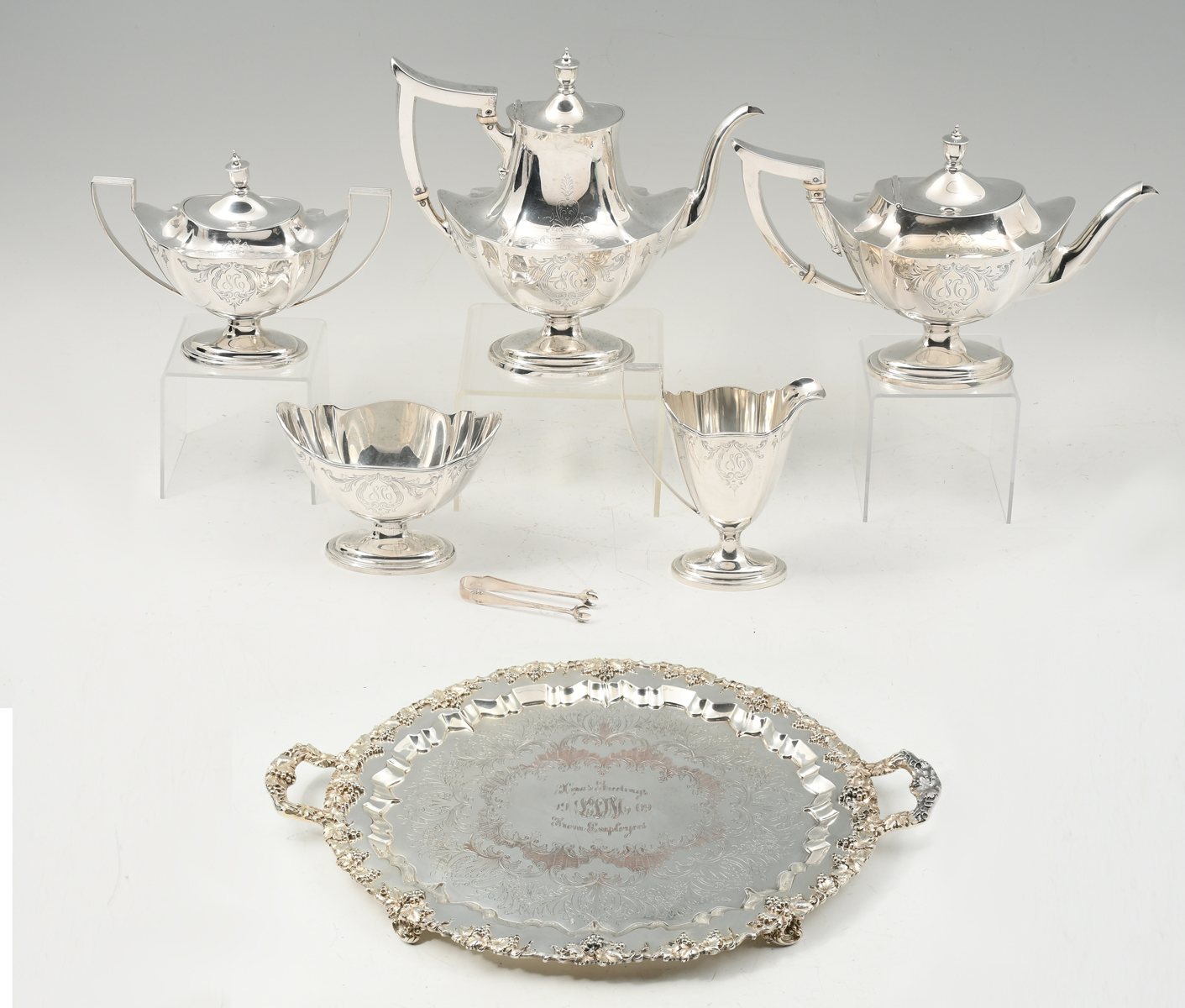 5 PC GORHAM STERLING TEA SET WITH 30a02a