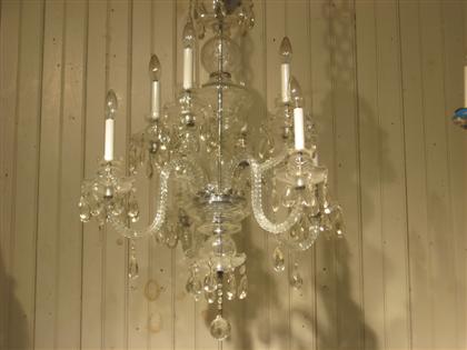 English glass six light chandelier 4dcd5