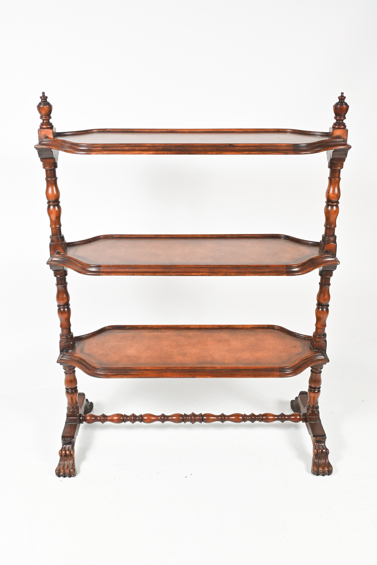 JOHN RICHARDS 3-TIER STAND: A carved