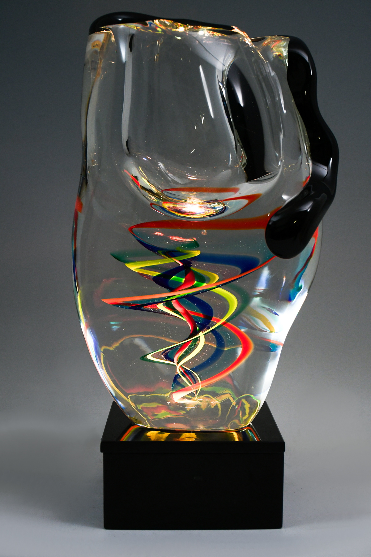 VENIER MURANO ART GLASS VASE ON