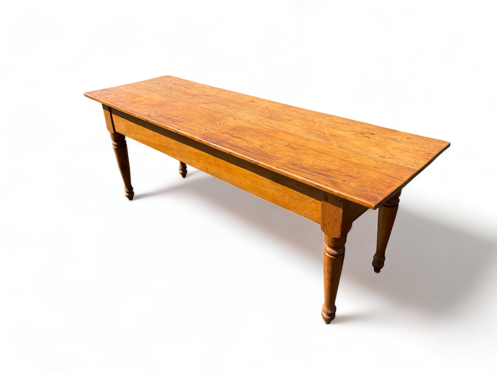LARGE HARVEST TABLE: A rustic,