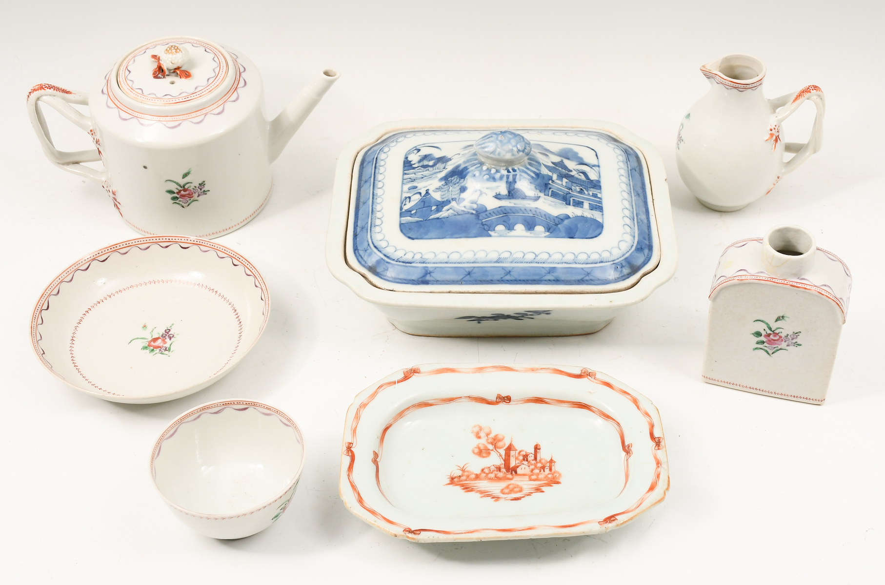 7 PC 19TH C CHINESE EXPORT PORCELAINs  30a13e