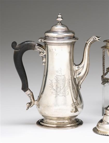 George II sterling silver coffeepot
