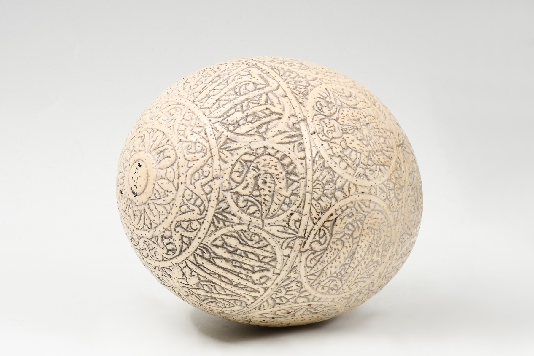 MIDDLE EASTERN CARVED OSTRICH EGG  30a176