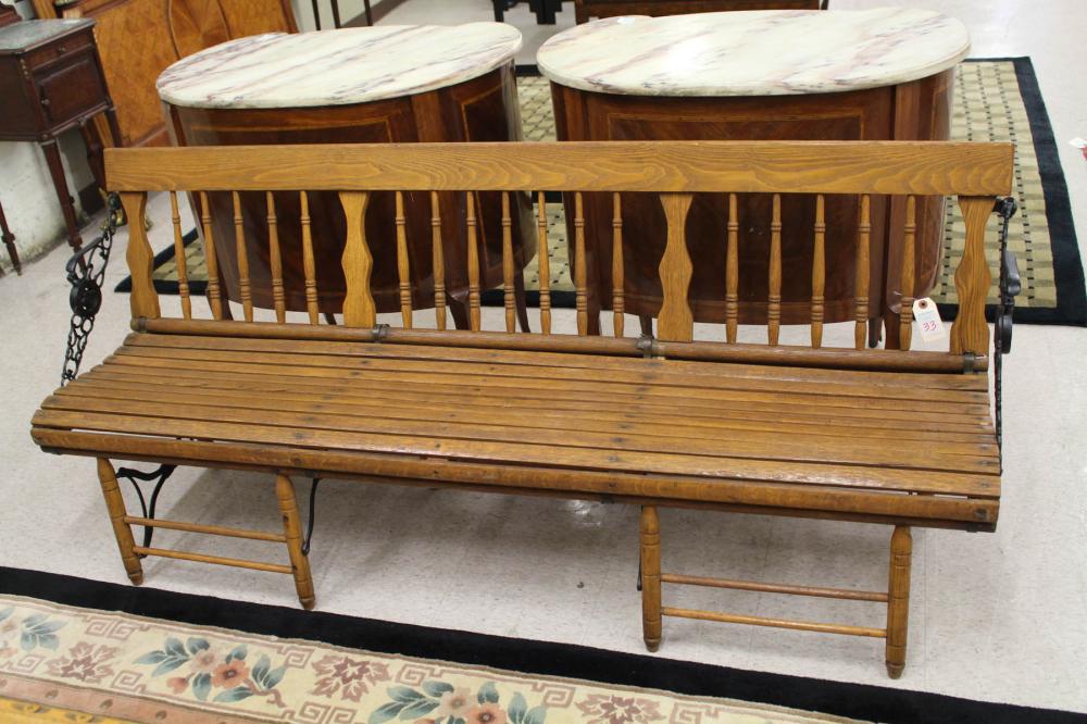 FOLDING OAK BENCHFOLDING OAK BENCH,