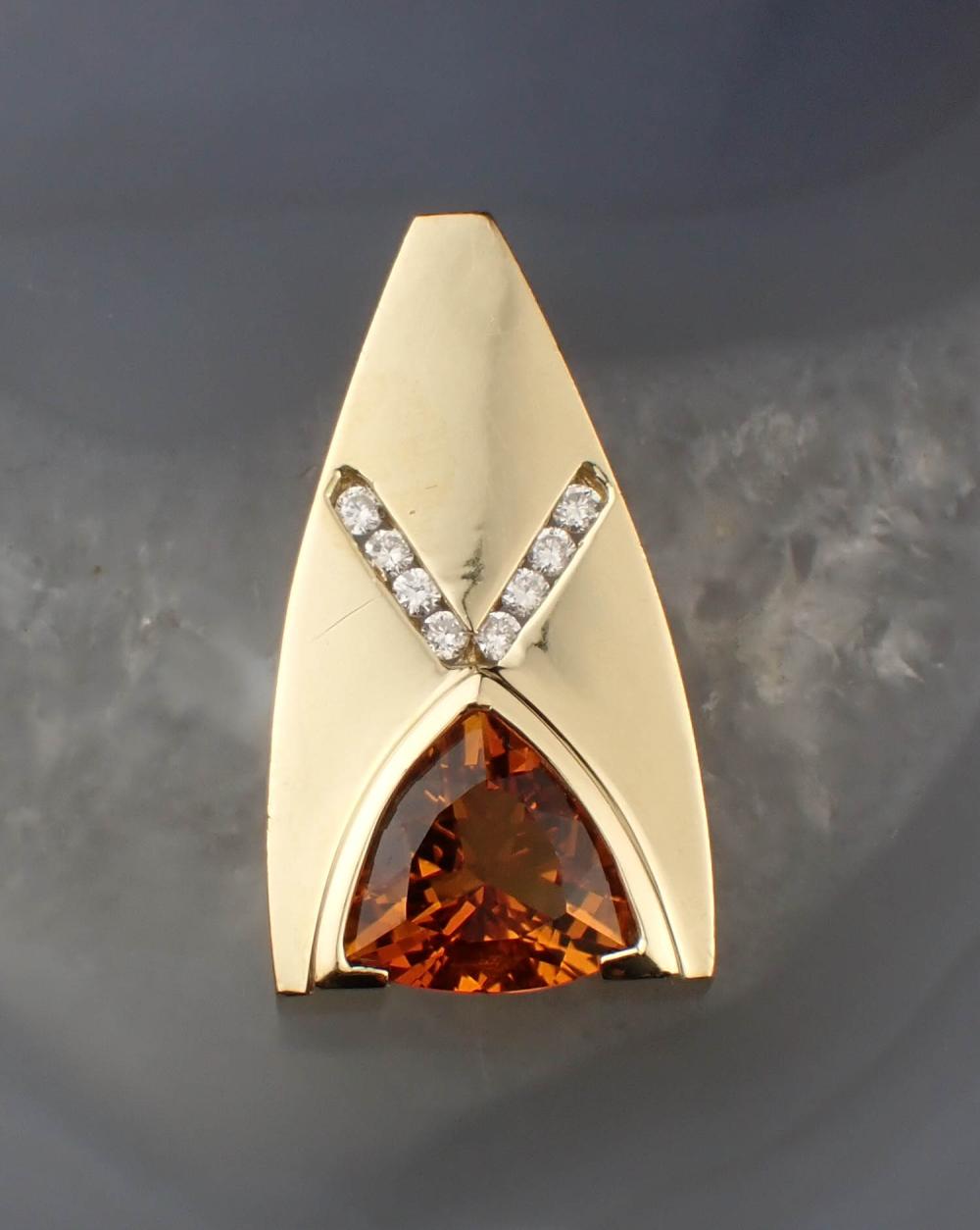 CITRINE DIAMOND AND FOURTEEN KARAT 30a1b1