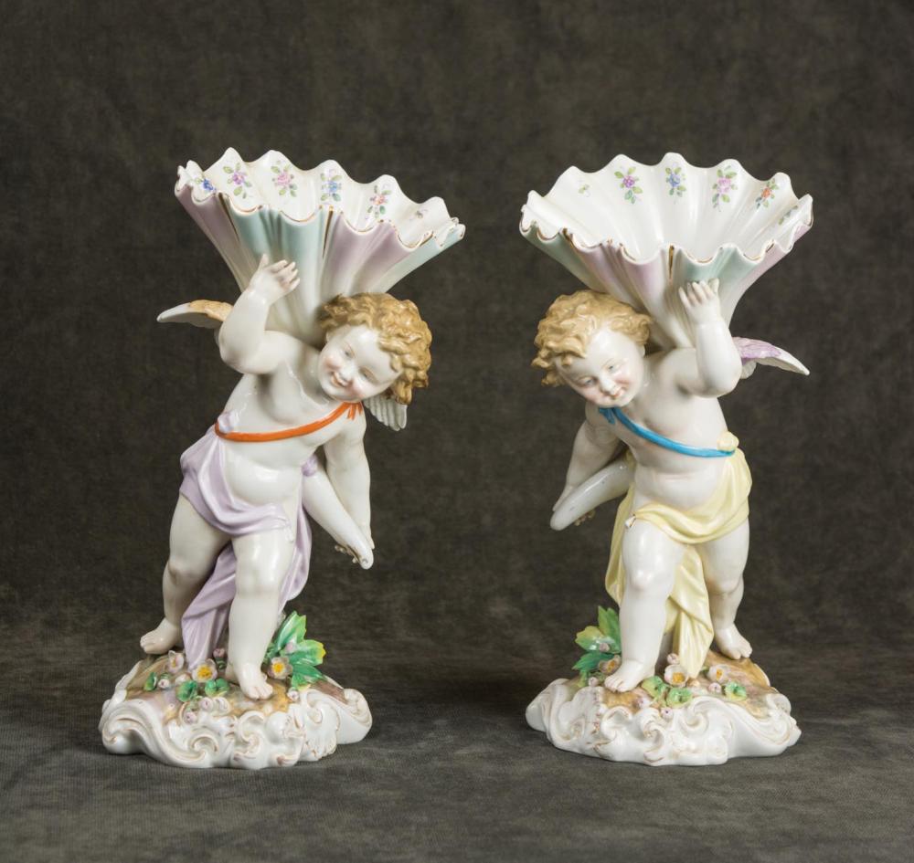 PAIR OF FIGURAL MEISSEN PORCELAIN 30a1dc