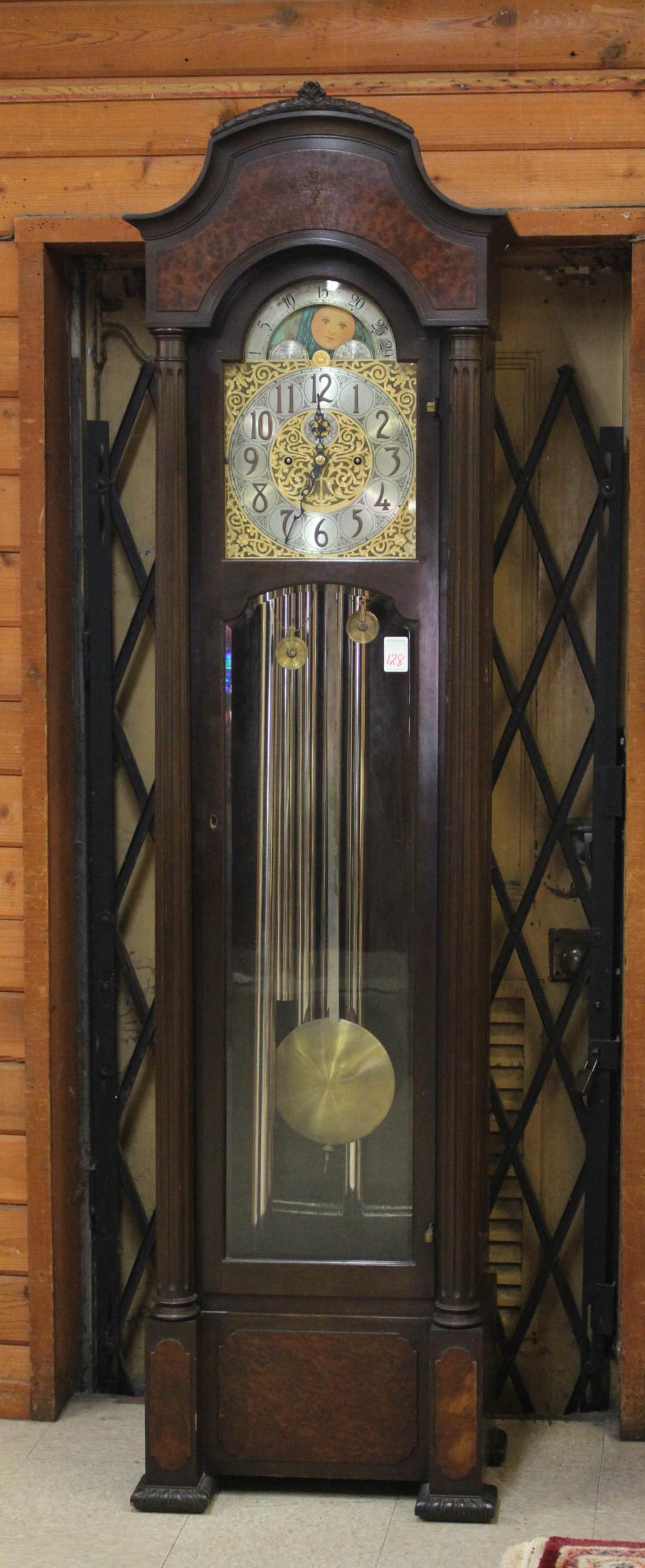 VINTAGE TALL CASE HALL CLOCK,VINTAGE