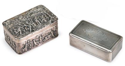 Two German silver snuff boxes  4dd01