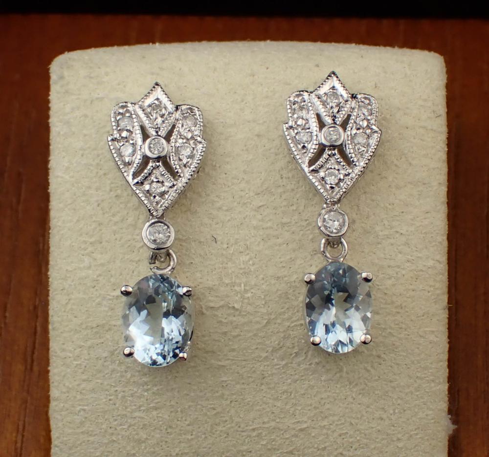 AQUAMARINE DIAMOND AND WHITE GOLD 30a210