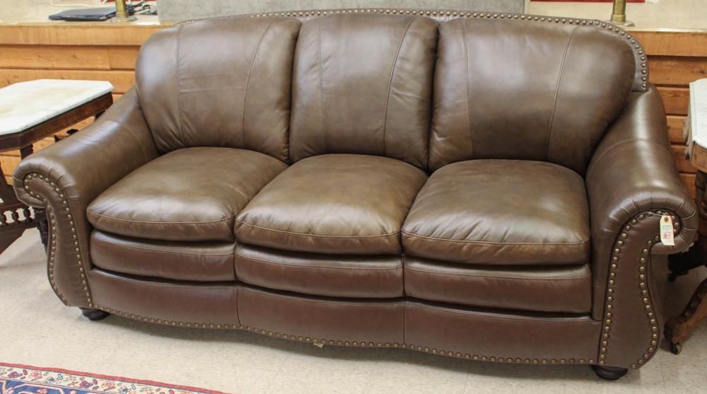 CONTEMPORARY BROWN LEATHER SOFA CONTEMPORARY 30a217