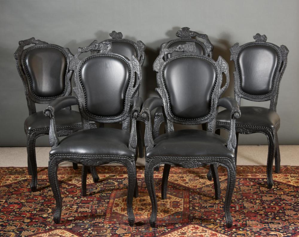 SET OF SIX MOOOI SMOKE DINING CHAIRS SET 30a224