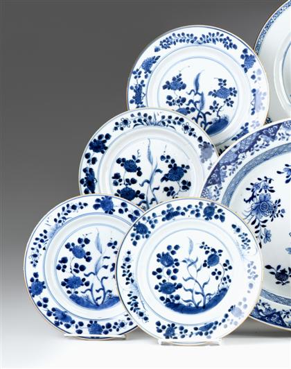 Four Chinese Export porcelain blue