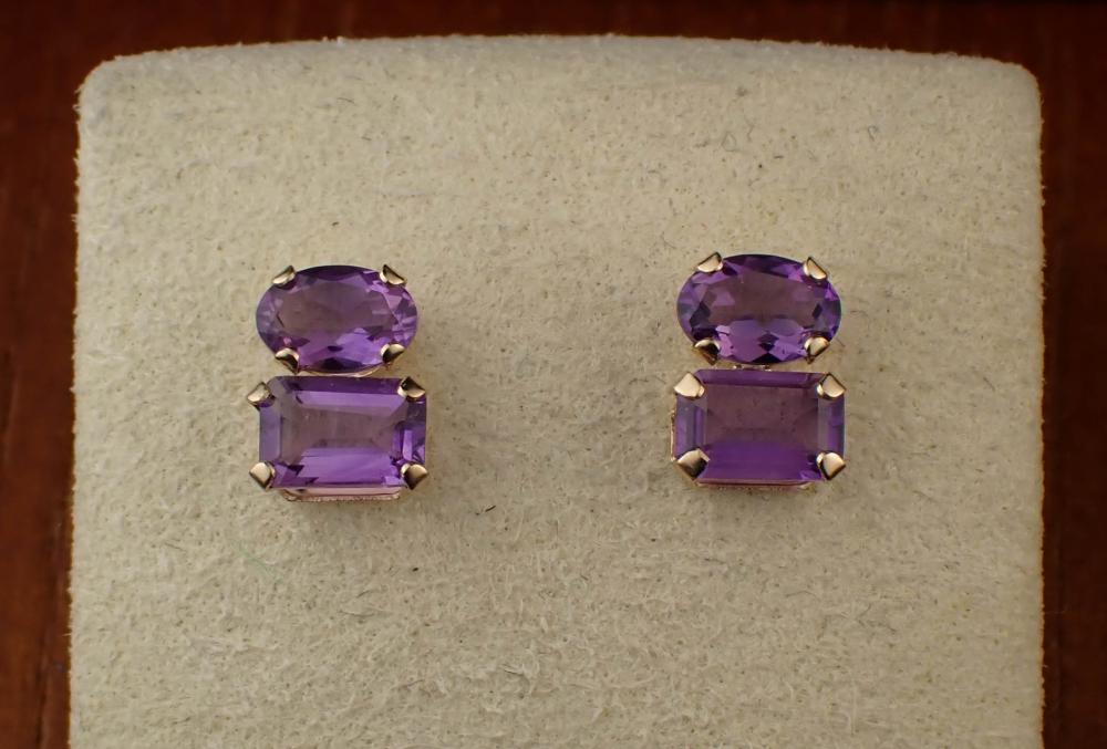 AMETHYST AND FOURTEEN KARAT GOLD