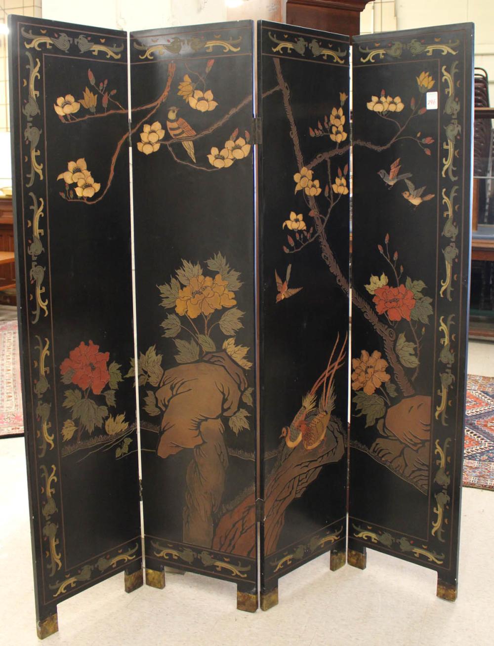 CHINESE FOUR PANEL COROMANDEL FLOOR 30a299