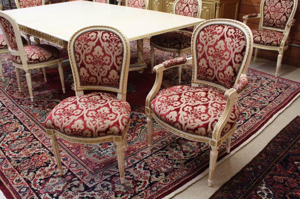 SET OF TEN LOUIS XVY STYLE DINING