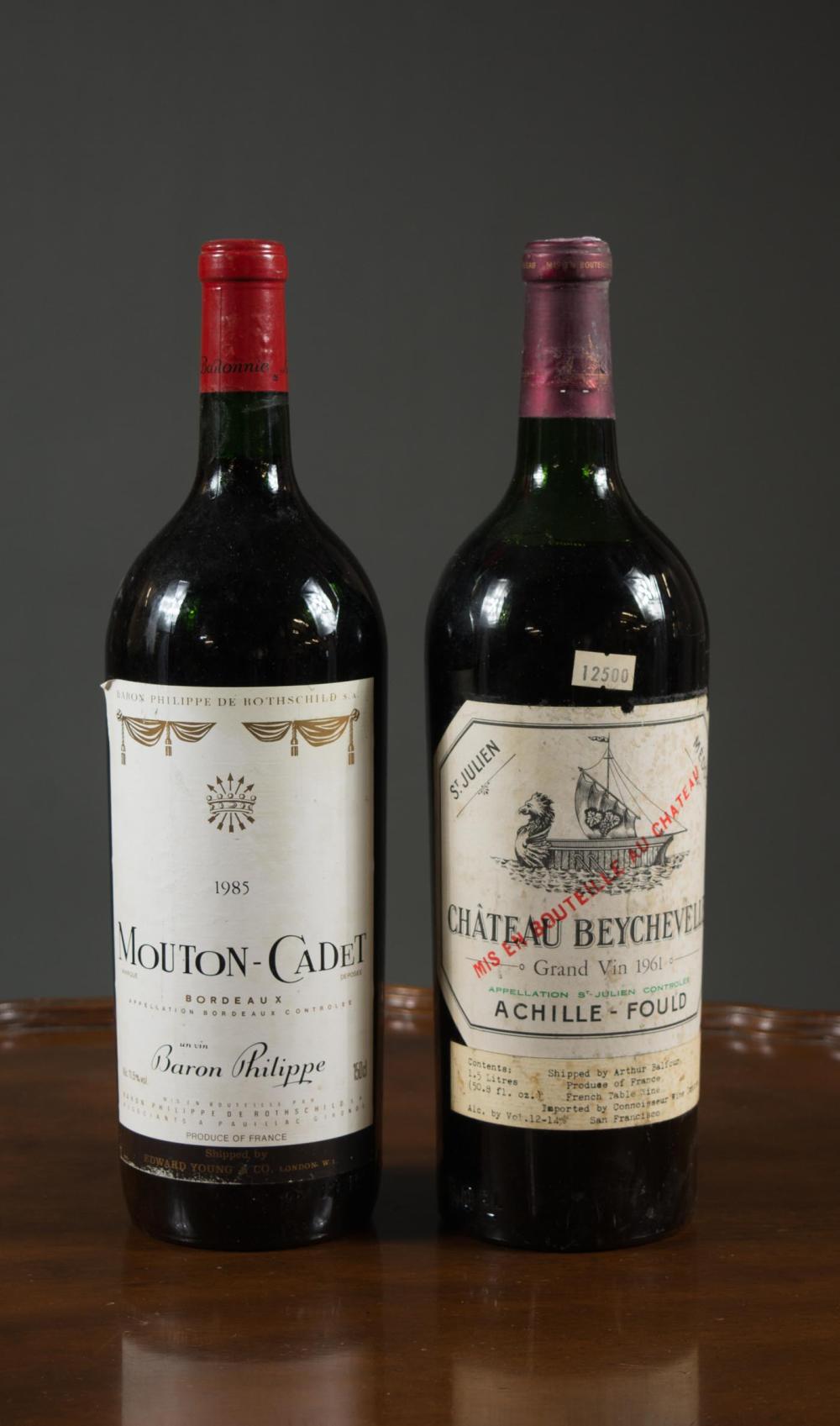 TWO MAGNUM BOTTLES OF VINTAGE FRENCH 30a2cb