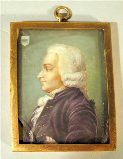 German portrait miniature    late 18th