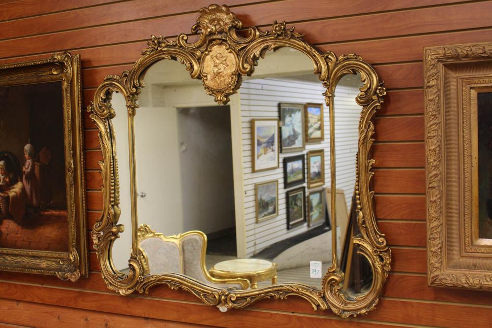 LOUIS XV STYLE GILTWOOD-FRAMED