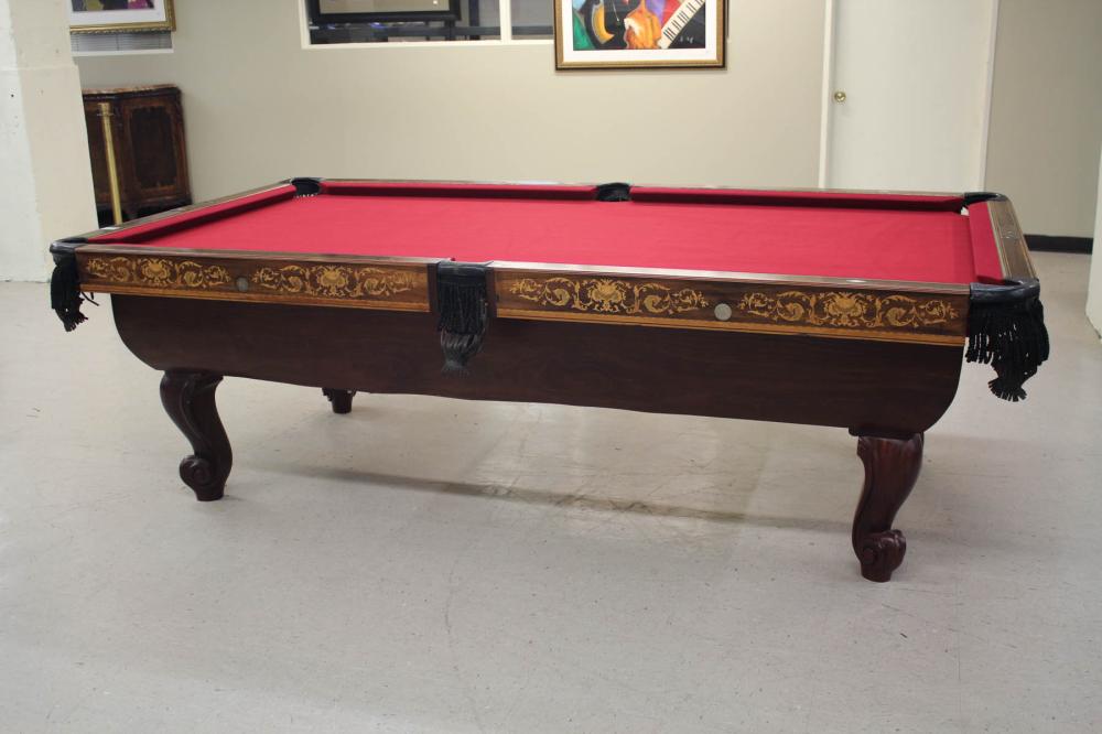 ANTIQUE POOL TABLEANTIQUE POOL TABLE,