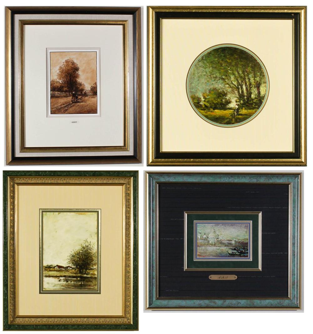 FOUR OIL PAINTINGS BY ASHOT LANDSCAPESFOUR 30a36a