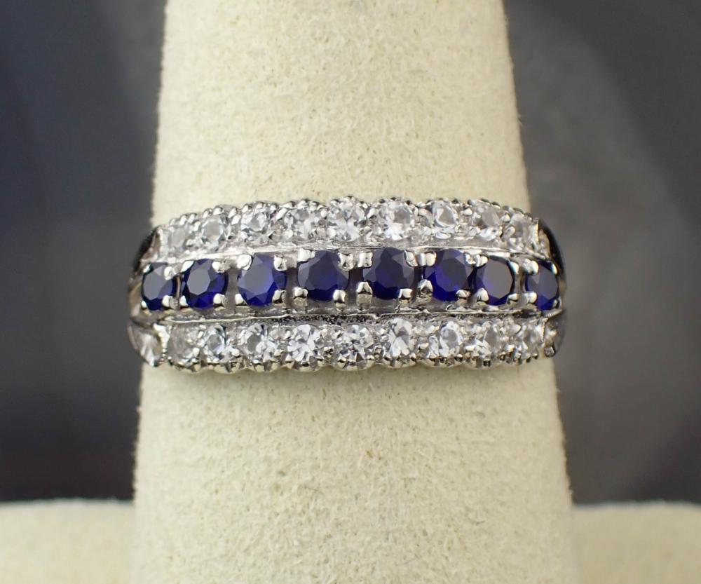 SAPPHIRE AND EIGHTEEN KARAT WHITE