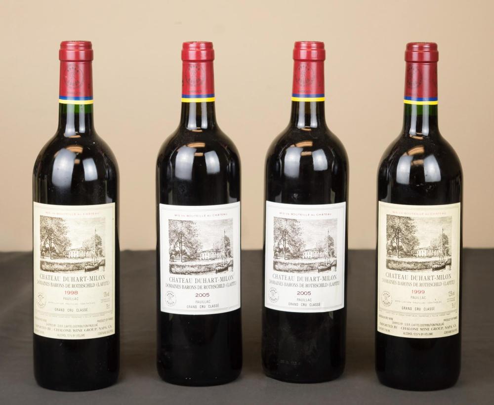 FOUR BOTTLES OF VINTAGE FRENCH RED BORDEAUXFOUR