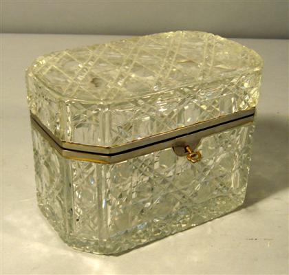 French cut glass box early 20th 4dd3b