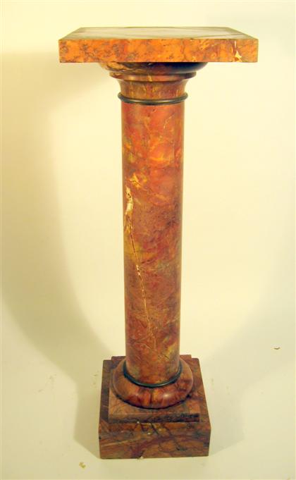 Continental red marble pedestal