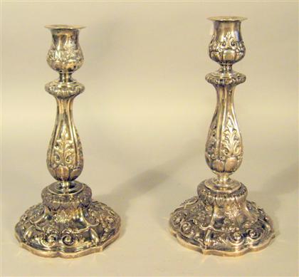 Pair of Russian silver repousse 4dd71