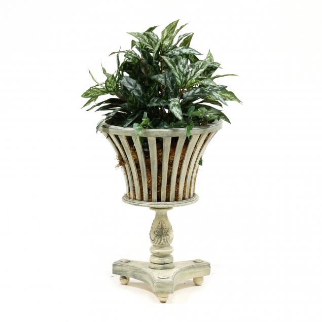 REGENCY STYLE PAINTED WOOD JARDINIERE