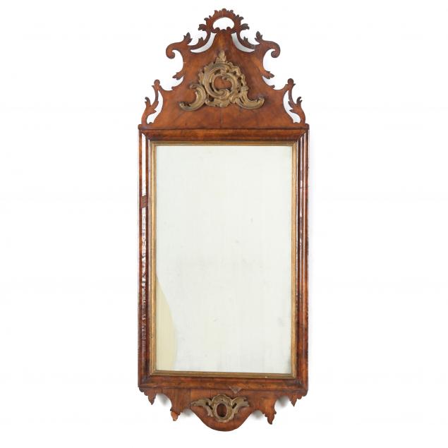ANTIQUE CHIPPENDALE WALL MIRROR 30a6ac