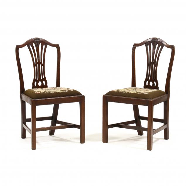 PAIR OF ENGLISH CHIPPENDALE MAHOGANY 30a6a7