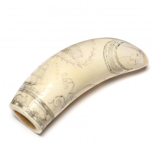 WHALE TOOTH SCRIMSHAW, 19TH CENTURY