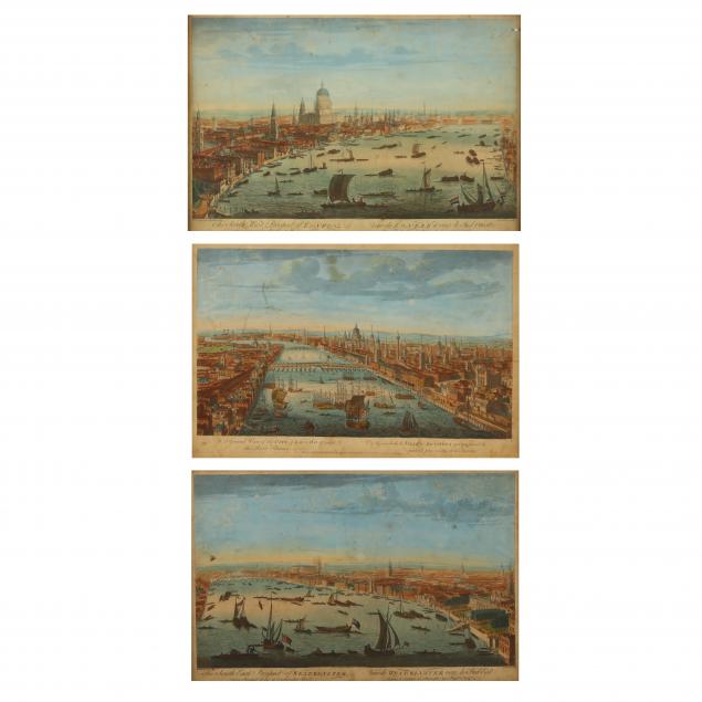 THREE ANTIQUE AERIAL VIEWS OF LONDON 30a6c3