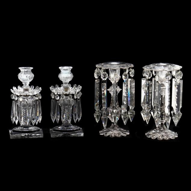 TWO PAIRS OF ANGLO IRISH CUT CRYSTAL 30a6ce