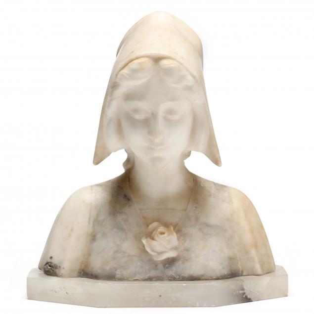 ITALIAN STONE CARVED BUST OF A