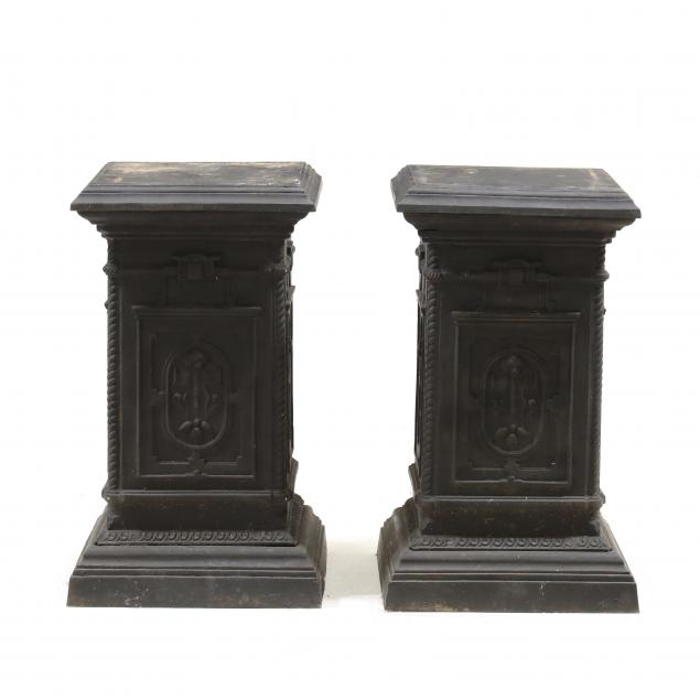 PAIR OF CLASSICAL STYLE CAST IRON