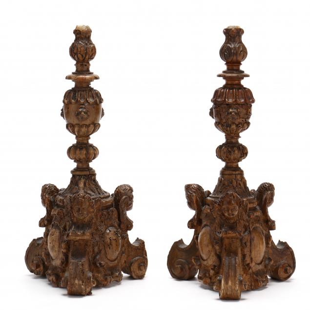 PAIR OF ANTIQUE CONTINENTAL CARVED 30a7ec