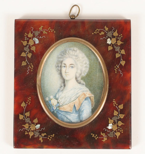 Portrait miniature on ivory in