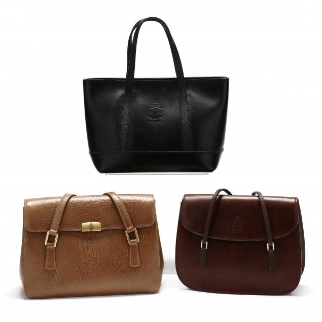 THREE VINTAGE MARK CROSS HANDBAGS